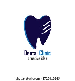Dental Logo Design.Creative Dentist Logo. Dental Clinic Creative Company Vector Logo.
