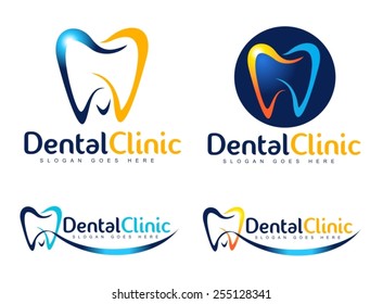 Dental Logo Design.Creative  Dentist Logo. Dental Clinic Creative Company Vector Logo.