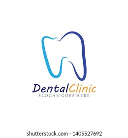 Dental Logo Design.Creative Dentist Logo.Dental Clinic Creative Company Vector Logo. - Vector