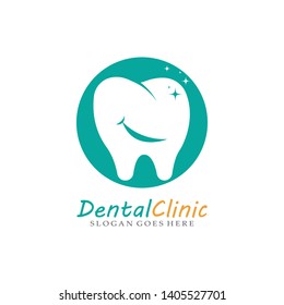 Dental Logo Design.Creative Dentist Logo.Dental Clinic Creative Company Vector Logo. - Vector