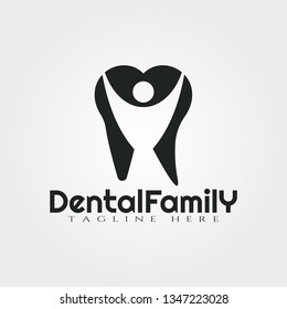 Dental logo, Family Dental vector logo design,human tooth icon