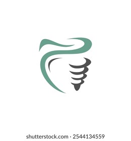 dental logo featuring a stylized tooth 