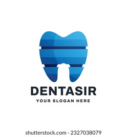 Dental Logo Gradient Vector Icon Illustration