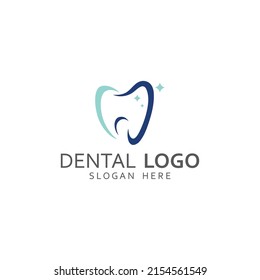 Dental logo, logo for dental health, and logo for dental care. Using vector design concept.