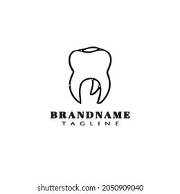 dental logo icon design template modern cute illustration