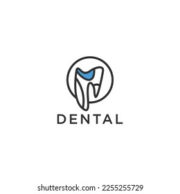 Plantilla de diseño de iconos de logotipo dental