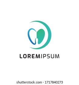 Plantilla de icono del logotipo dental. Ilustración vectorial. Diseño moderno