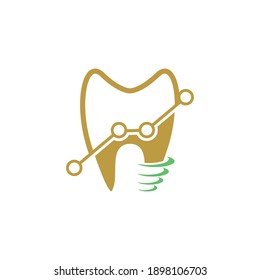 Diseño de ilustración vectorial del icono del logotipo dental