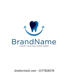 Dental logo icon vector. Simple design on white background.