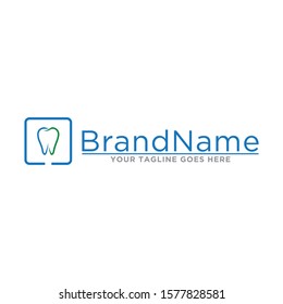 Dental logo icon vector. Simple design on white background.