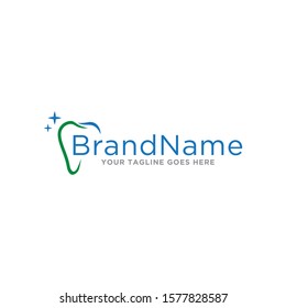 Dental logo icon vector. Simple design on white background.