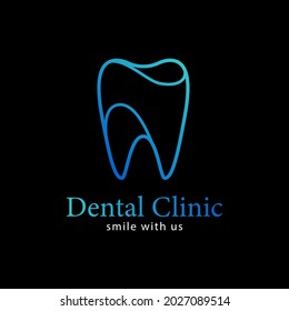 Plantilla vectorial de icono del logotipo dental