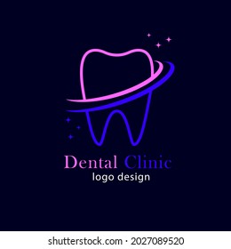 Plantilla vectorial de icono del logotipo dental