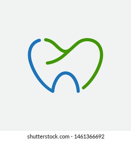 Dental logo with letter H and Y, vector template.