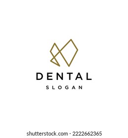 Dental Logo, Luxury Elegant with simple line art, monoline, outline style