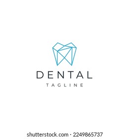 Dental Logo, Luxury Elegant with simple line art, monoline, outline style