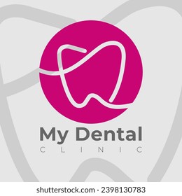 Logotipo dental hecho para clínica moderna y simplista.