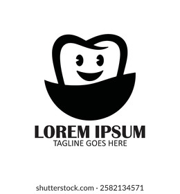 Dental logo on white background. Dental clinic smile logo Vector