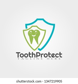 Dental logo, Dental protection vector logo design,human tooth icon