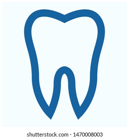 dental logo is a simple logo, like tooth in a simple blue color, suitable for various needs of your company or business logo,