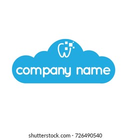 Dental logo software in the cloud modern design, 