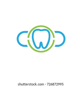 Dental logo software in the cloud modern design, 