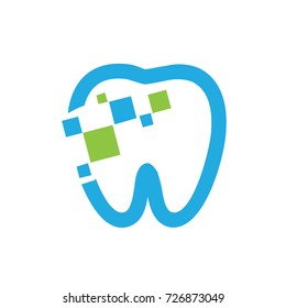 Dental logo software in the cloud modern design, 