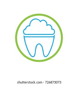 Dental logo software in the cloud modern design, 