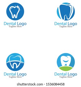 Dental logo and symbol template vector icon app