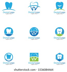 Dental logo and symbol template vector icon app