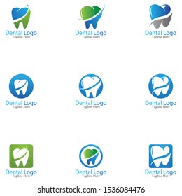 Dental logo and symbol template vector icon app