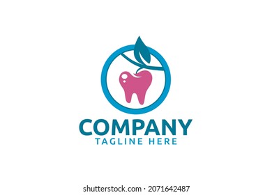 dental logo with teeth shaped like a fresh fruit.