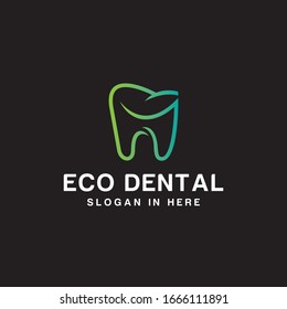 dental logo with teeth shaped vector logo illustration design