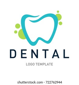 Dental logo template in simple style.