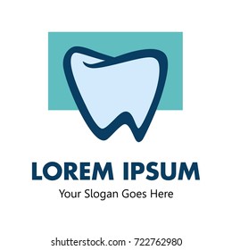 Dental logo template in simple style.