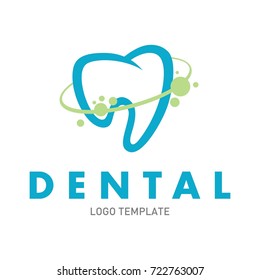 Dental logo template in simple style.