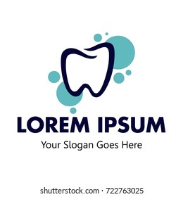 Dental logo template in simple style.