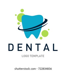 Dental logo template in simple style