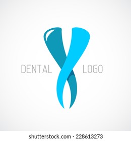 Dental logo template. Stomatology sign.