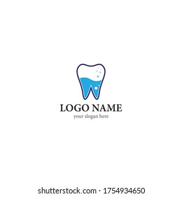 Diseño de iconos vectoriales de la plantilla de logotipo dental