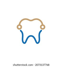 Design des Zahnzeichens Vorlage Vektorgrafik-Symbol