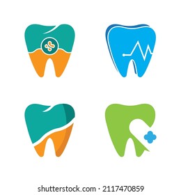 Logo dental Diseño de iconos de ilustraciones vectoriales de plantillas