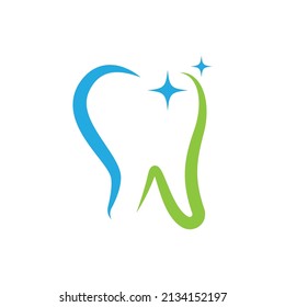 Dental logo template vector illustration flat design