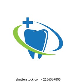 Dental logo template vector illustration flat design
