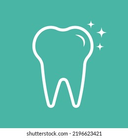 Dental logo Template vector illustration icon design tooth icon. Modern denistry logo. Perfect tooth with stars.