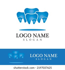 Plantilla de logotipo dental Icono de ilustración vectorial