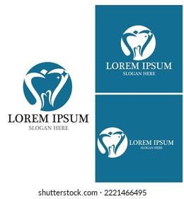 Logo dental Diseño de iconos de ilustraciones vectoriales de plantillas