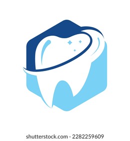 Diseño de ilustración vectorial de plantilla de logotipo dental. Logo Clínico Dental Teeth plantilla de vector de diseño abstracto.