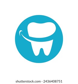 Diseño de icono de ilustración vectorial de plantilla de logotipo dental