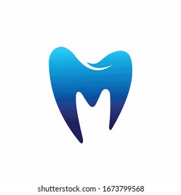 Dental logo that formed letter M